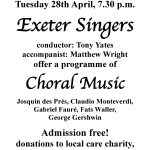 Exeter Singers Concert